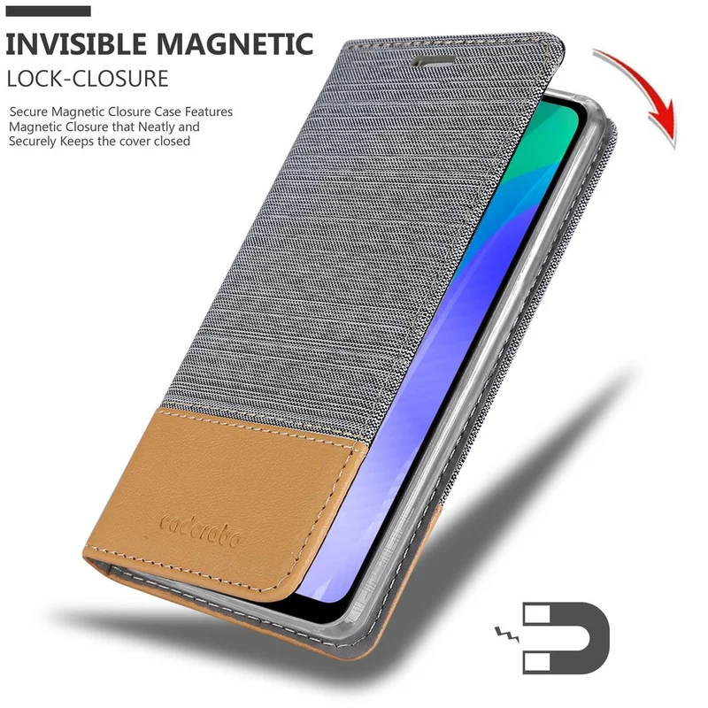 Cadorabo Hülle kompatibel mit Huawei Y6P Schutzhülle mit Magnetverschluss, Standfunktion und Kartenfach