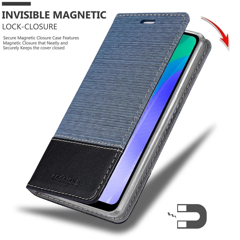 Cadorabo Hülle kompatibel mit Huawei Y6P Schutzhülle mit Magnetverschluss, Standfunktion und Kartenfach