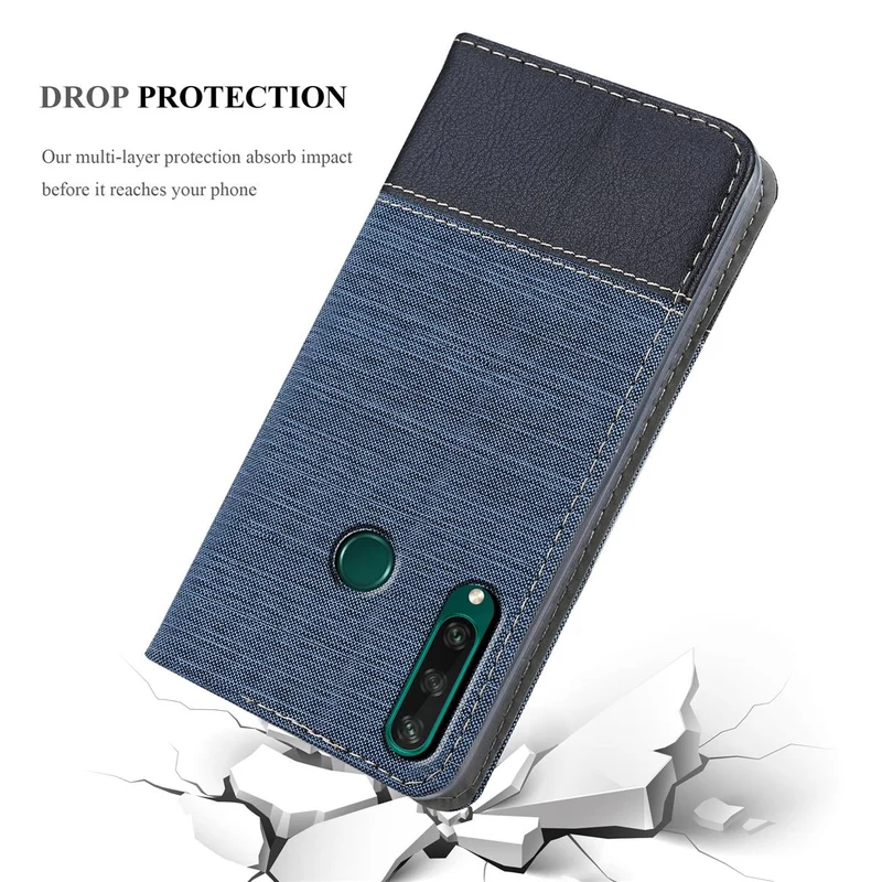 Cadorabo Hülle kompatibel mit Huawei Y6P Schutzhülle mit Magnetverschluss, Standfunktion und Kartenfach