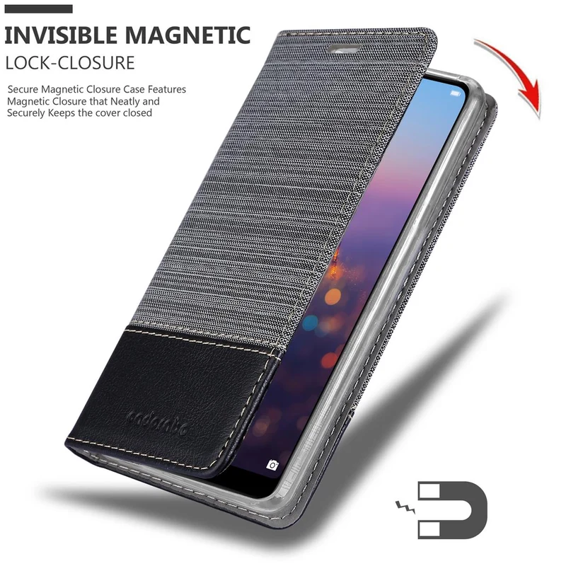 Cadorabo Hülle kompatibel mit Huawei P20 PRO / P20 PLUS Schutzhülle mit Magnetverschluss, Standfunktion und Kartenfach