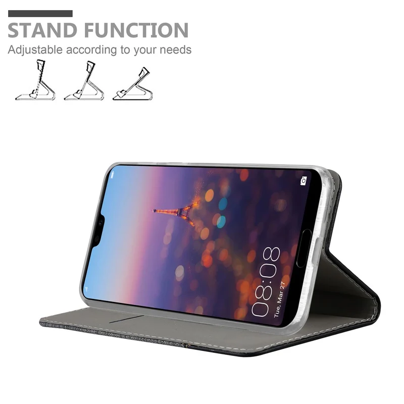 Cadorabo Hülle kompatibel mit Huawei P20 PRO / P20 PLUS Schutzhülle mit Magnetverschluss, Standfunktion und Kartenfach