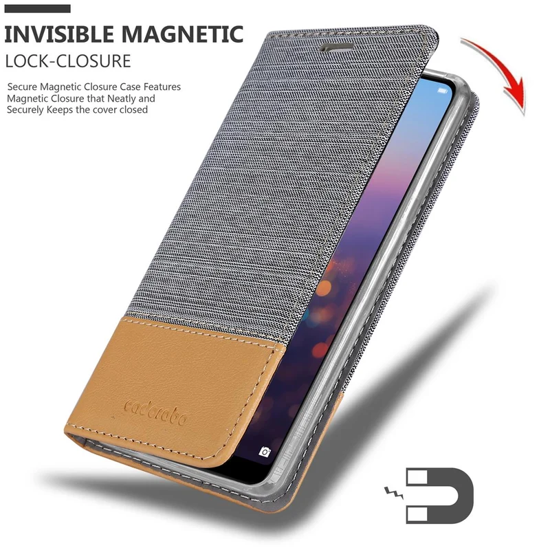 Cadorabo Hülle kompatibel mit Huawei P20 PRO / P20 PLUS Schutzhülle mit Magnetverschluss, Standfunktion und Kartenfach