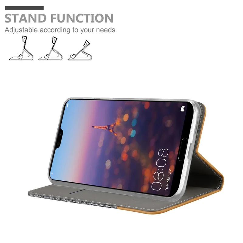 Cadorabo Hülle kompatibel mit Huawei P20 PRO / P20 PLUS Schutzhülle mit Magnetverschluss, Standfunktion und Kartenfach