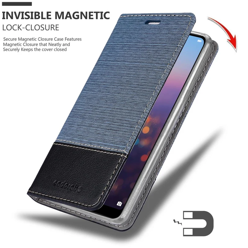 Cadorabo Hülle kompatibel mit Huawei P20 PRO / P20 PLUS Schutzhülle mit Magnetverschluss, Standfunktion und Kartenfach