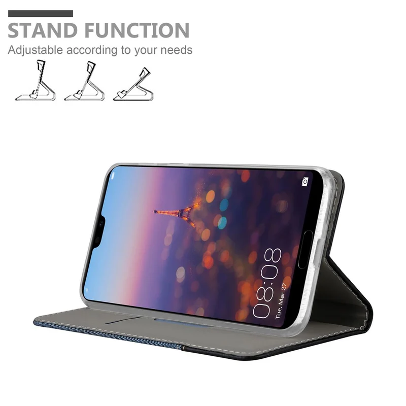 Cadorabo Hülle kompatibel mit Huawei P20 PRO / P20 PLUS Schutzhülle mit Magnetverschluss, Standfunktion und Kartenfach
