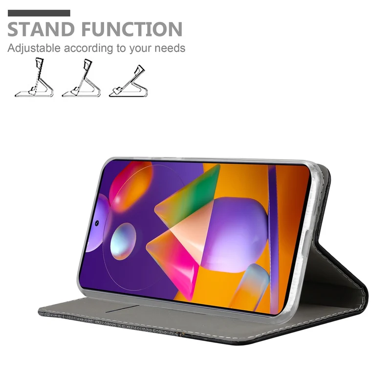 Cadorabo Hülle kompatibel mit Samsung Galaxy M31s Schutzhülle mit Magnetverschluss, Standfunktion und Kartenfach