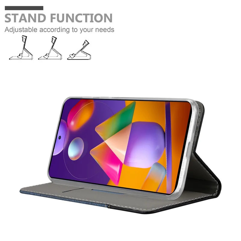 Cadorabo Hülle kompatibel mit Samsung Galaxy M31s Schutzhülle mit Magnetverschluss, Standfunktion und Kartenfach