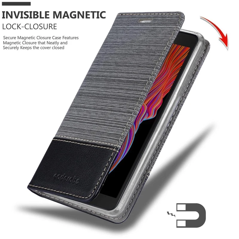 Cadorabo Hülle kompatibel mit Samsung Galaxy XCover 5 Schutzhülle mit Magnetverschluss, Standfunktion und Kartenfach