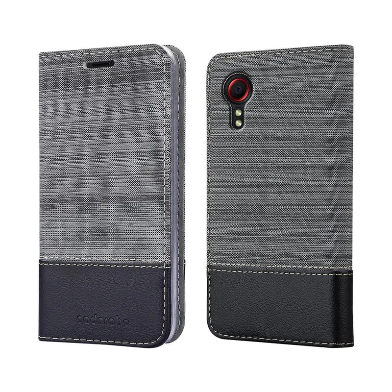 Cadorabo Hülle kompatibel mit Samsung Galaxy XCover 5 Schutzhülle mit Magnetverschluss, Standfunktion und Kartenfach