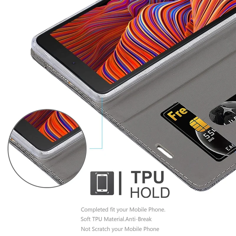 Cadorabo Hülle kompatibel mit Samsung Galaxy XCover 5 Schutzhülle mit Magnetverschluss, Standfunktion und Kartenfach