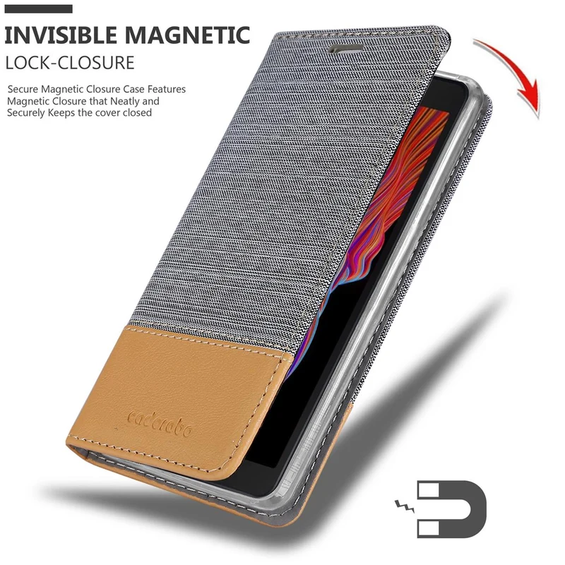 Cadorabo Hülle kompatibel mit Samsung Galaxy XCover 5 Schutzhülle mit Magnetverschluss, Standfunktion und Kartenfach
