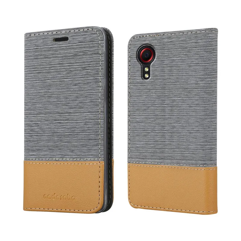 Cadorabo Hülle kompatibel mit Samsung Galaxy XCover 5 Schutzhülle mit Magnetverschluss, Standfunktion und Kartenfach