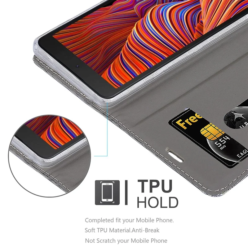 Cadorabo Hülle kompatibel mit Samsung Galaxy XCover 5 Schutzhülle mit Magnetverschluss, Standfunktion und Kartenfach