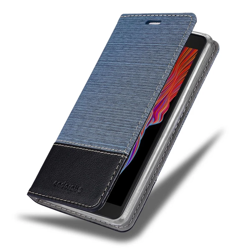 Cadorabo Hülle kompatibel mit Samsung Galaxy XCover 5 Schutzhülle mit Magnetverschluss, Standfunktion und Kartenfach