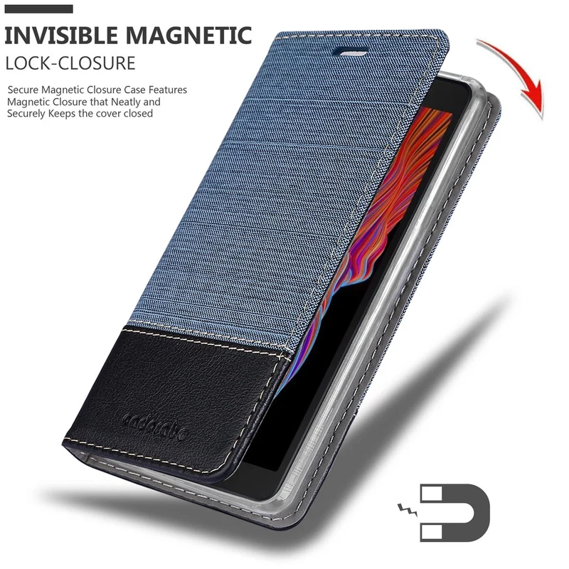 Cadorabo Hülle kompatibel mit Samsung Galaxy XCover 5 Schutzhülle mit Magnetverschluss, Standfunktion und Kartenfach