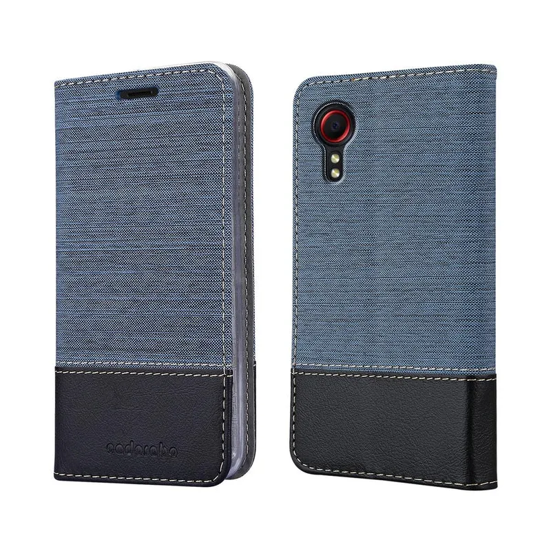 Cadorabo Hülle kompatibel mit Samsung Galaxy XCover 5 Schutzhülle mit Magnetverschluss, Standfunktion und Kartenfach