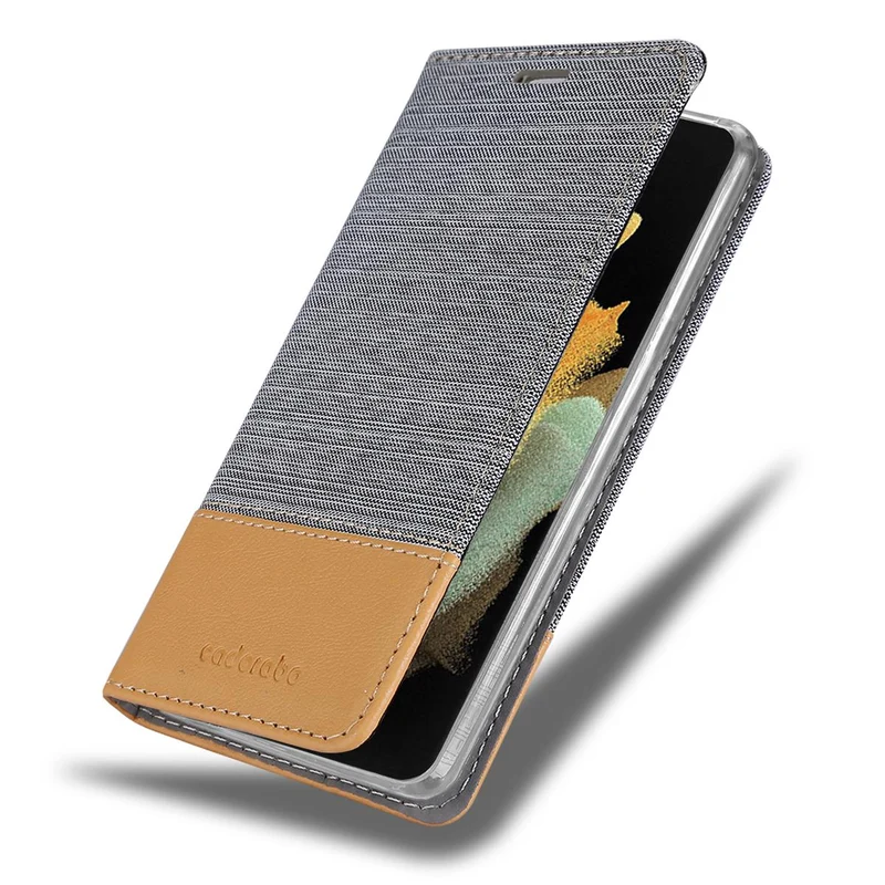 Cadorabo Hülle kompatibel mit Samsung Galaxy S21 ULTRA Schutzhülle mit Magnetverschluss, Standfunktion und Kartenfach