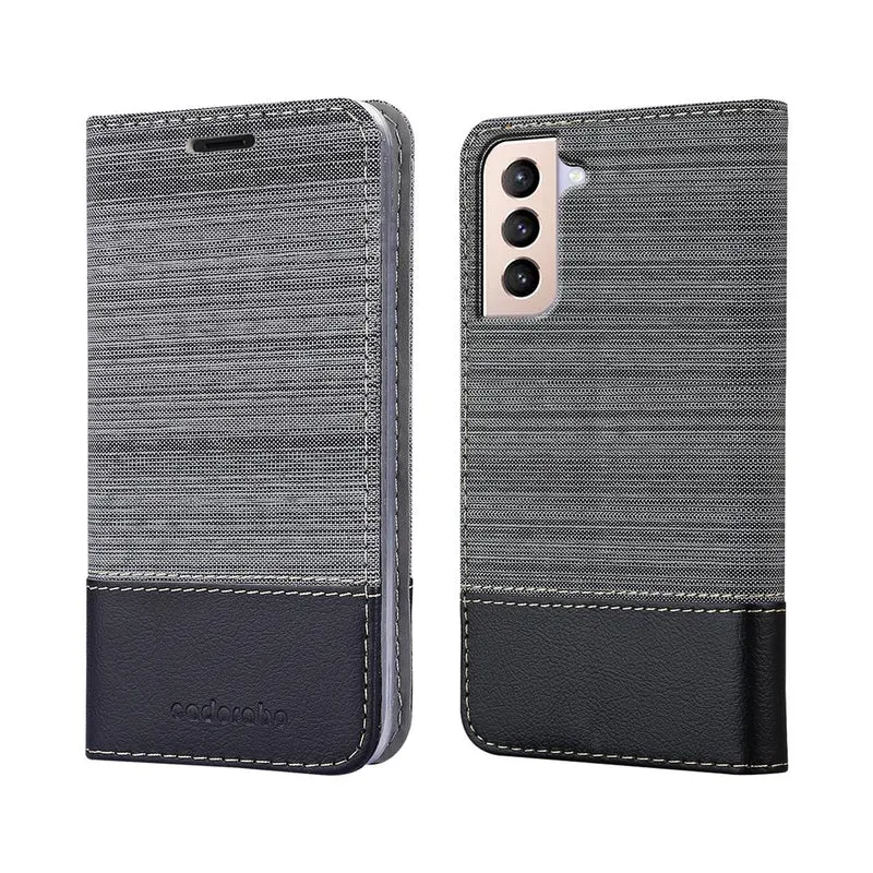 Cadorabo Hülle kompatibel mit Samsung Galaxy S21 PLUS Schutzhülle mit Magnetverschluss, Standfunktion und Kartenfach