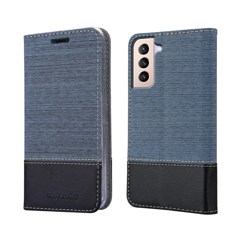 Cadorabo Hülle kompatibel mit Samsung Galaxy S21 PLUS Schutzhülle mit Magnetverschluss, Standfunktion und Kartenfach