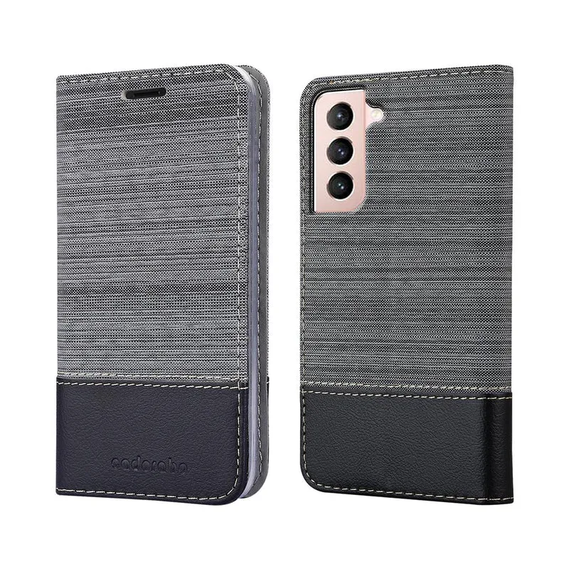 Cadorabo Hülle kompatibel mit Samsung Galaxy S21 5G Schutzhülle mit Magnetverschluss, Standfunktion und Kartenfach