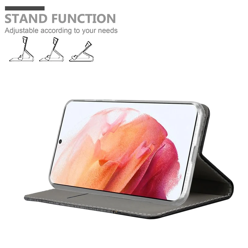 Cadorabo Hülle kompatibel mit Samsung Galaxy S21 5G Schutzhülle mit Magnetverschluss, Standfunktion und Kartenfach