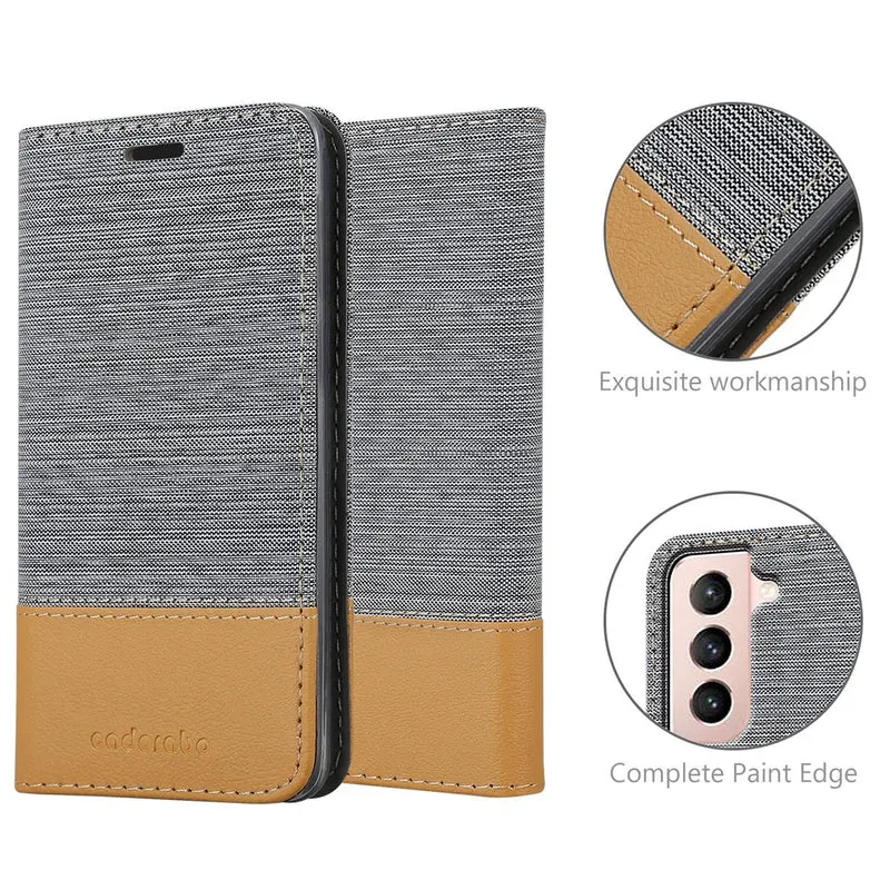 Cadorabo Hülle kompatibel mit Samsung Galaxy S21 5G Schutzhülle mit Magnetverschluss, Standfunktion und Kartenfach