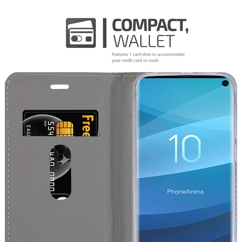 Cadorabo Hülle kompatibel mit Samsung Galaxy S10 5G Schutzhülle mit Magnetverschluss, Standfunktion und Kartenfach