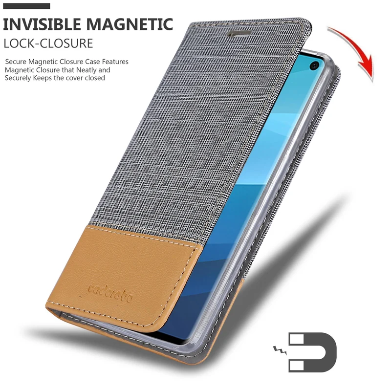 Cadorabo Hülle kompatibel mit Samsung Galaxy S10 5G Schutzhülle mit Magnetverschluss, Standfunktion und Kartenfach