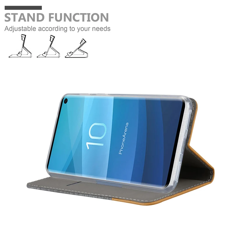Cadorabo Hülle kompatibel mit Samsung Galaxy S10 5G Schutzhülle mit Magnetverschluss, Standfunktion und Kartenfach
