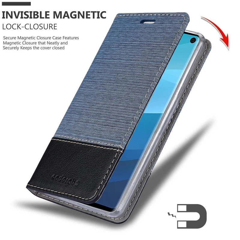 Cadorabo Hülle kompatibel mit Samsung Galaxy S10 5G Schutzhülle mit Magnetverschluss, Standfunktion und Kartenfach