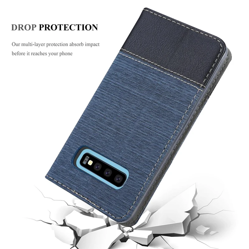 Cadorabo Hülle kompatibel mit Samsung Galaxy S10 5G Schutzhülle mit Magnetverschluss, Standfunktion und Kartenfach
