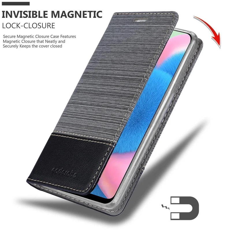 Cadorabo Hülle kompatibel mit Samsung Galaxy A50 4G / A50s / A30s Schutzhülle mit Magnetverschluss, Standfunktion und Kartenfach