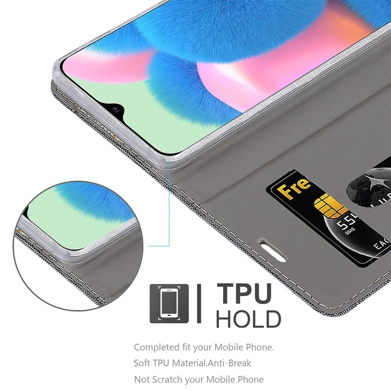 Cadorabo Hülle kompatibel mit Samsung Galaxy A50 4G / A50s / A30s Schutzhülle mit Magnetverschluss, Standfunktion und Kartenfach