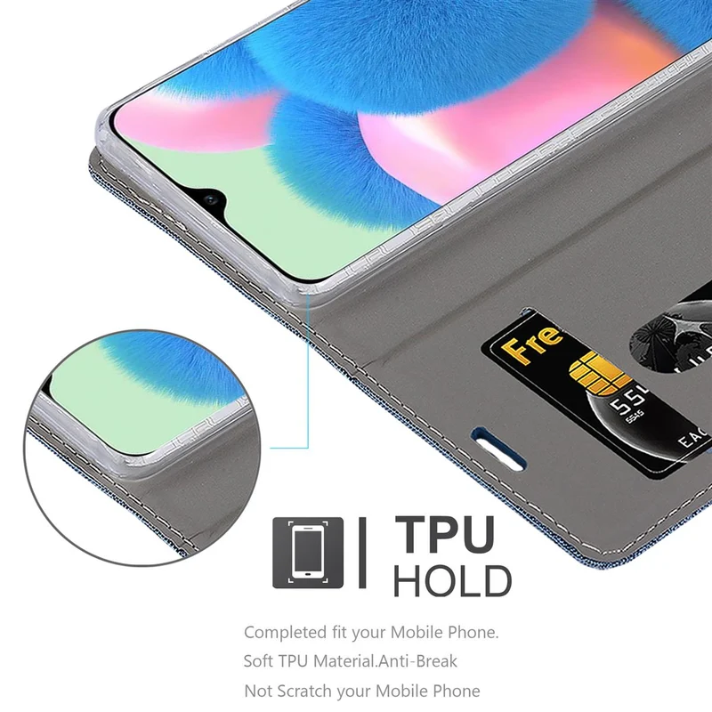 Cadorabo Hülle kompatibel mit Samsung Galaxy A50 4G / A50s / A30s Schutzhülle mit Magnetverschluss, Standfunktion und Kartenfach
