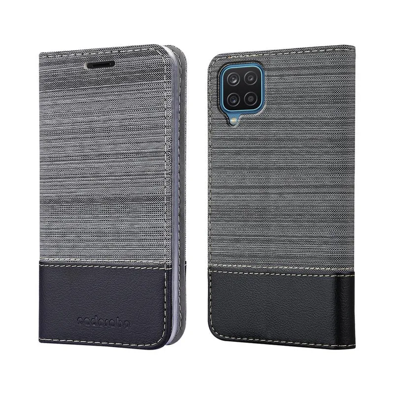 Cadorabo Hülle kompatibel mit Samsung Galaxy A12 / M12 Schutzhülle mit Magnetverschluss, Standfunktion und Kartenfach