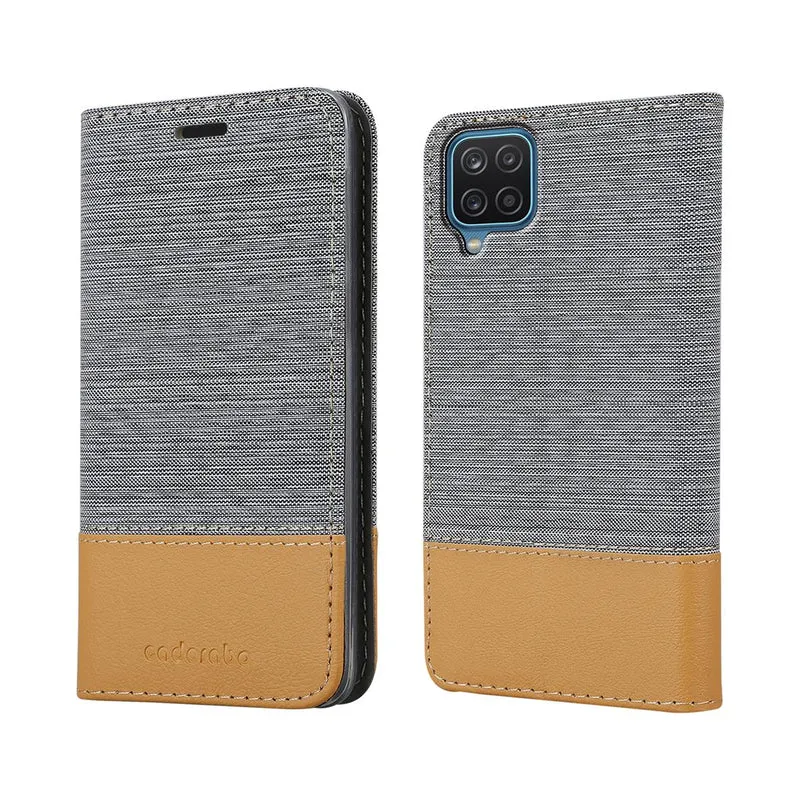 Cadorabo Hülle kompatibel mit Samsung Galaxy A12 / M12 Schutzhülle mit Magnetverschluss, Standfunktion und Kartenfach