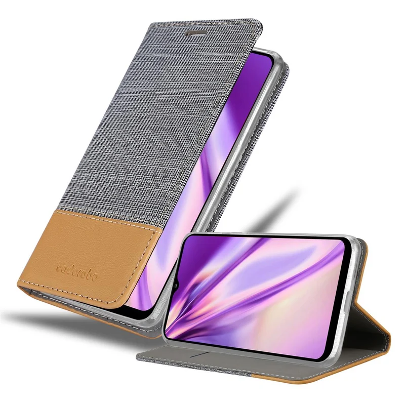 Cadorabo Hülle kompatibel mit Samsung Galaxy A02s Schutzhülle mit Magnetverschluss, Standfunktion und Kartenfach
