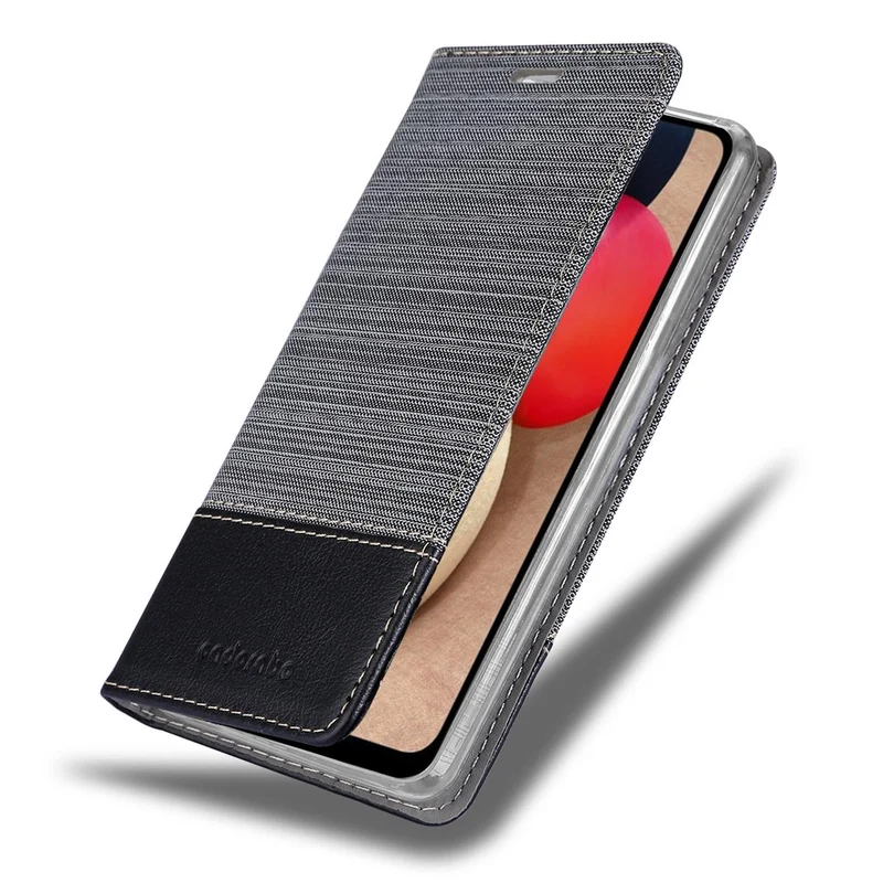 Cadorabo Hülle kompatibel mit Samsung Galaxy A02s Schutzhülle mit Magnetverschluss, Standfunktion und Kartenfach