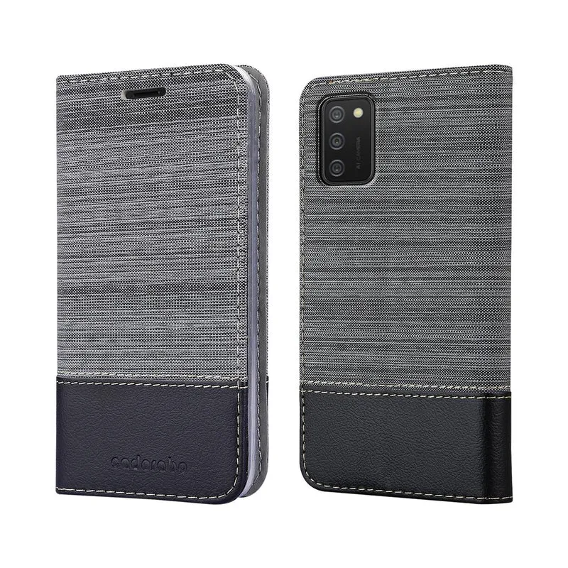 Cadorabo Hülle kompatibel mit Samsung Galaxy A02s Schutzhülle mit Magnetverschluss, Standfunktion und Kartenfach