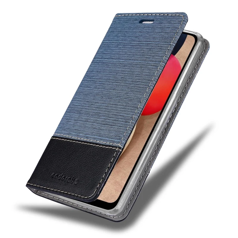 Cadorabo Hülle kompatibel mit Samsung Galaxy A02s Schutzhülle mit Magnetverschluss, Standfunktion und Kartenfach