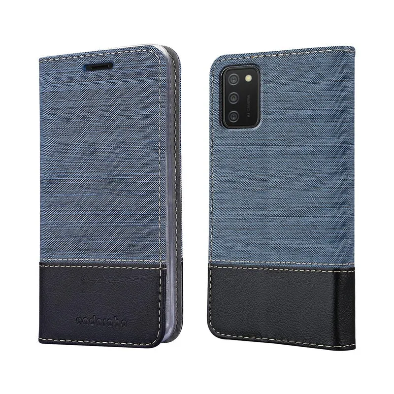 Cadorabo Hülle kompatibel mit Samsung Galaxy A02s Schutzhülle mit Magnetverschluss, Standfunktion und Kartenfach