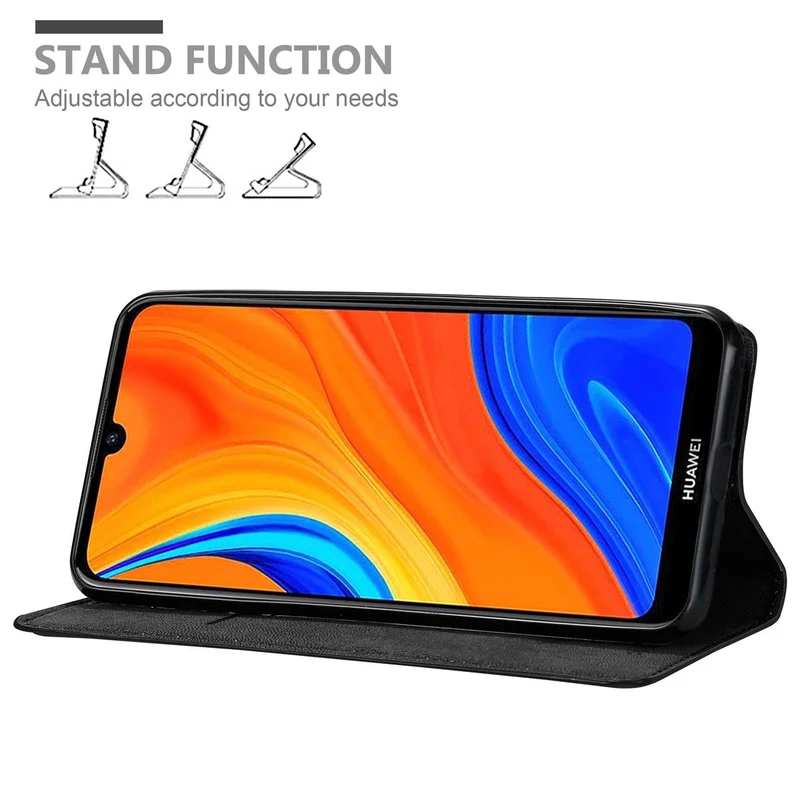 Cadorabo Hülle kompatibel mit Huawei Y6S Schutzhülle mit Magnetverschluss, Standfunktion und Kartenfach