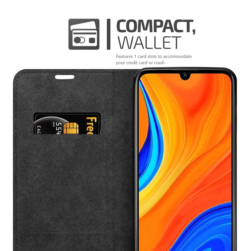Cadorabo Hülle kompatibel mit Huawei Y6S Schutzhülle mit Magnetverschluss, Standfunktion und Kartenfach