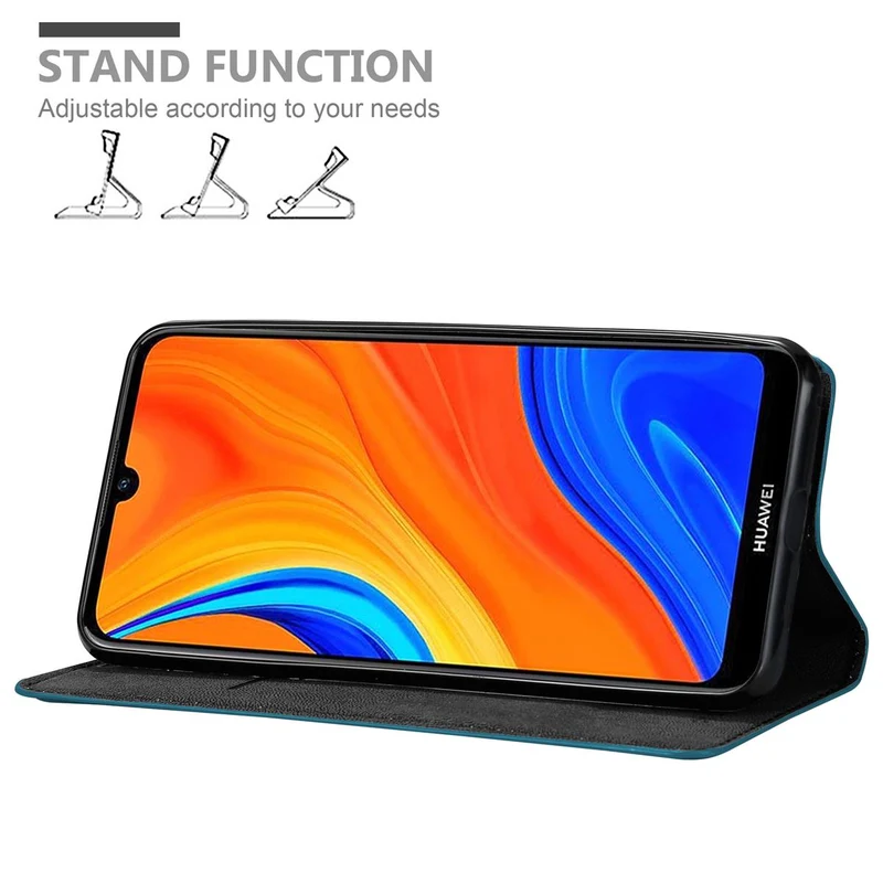 Cadorabo Hülle kompatibel mit Huawei Y6S Schutzhülle mit Magnetverschluss, Standfunktion und Kartenfach