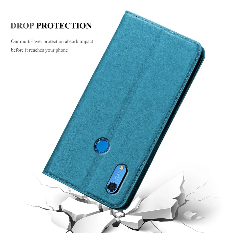 Cadorabo Hülle kompatibel mit Huawei Y6S Schutzhülle mit Magnetverschluss, Standfunktion und Kartenfach