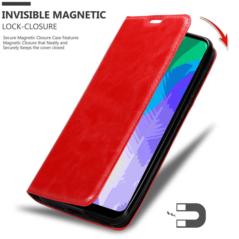 Cadorabo Hülle kompatibel mit Huawei Y6P Schutzhülle mit Magnetverschluss, Standfunktion und Kartenfach