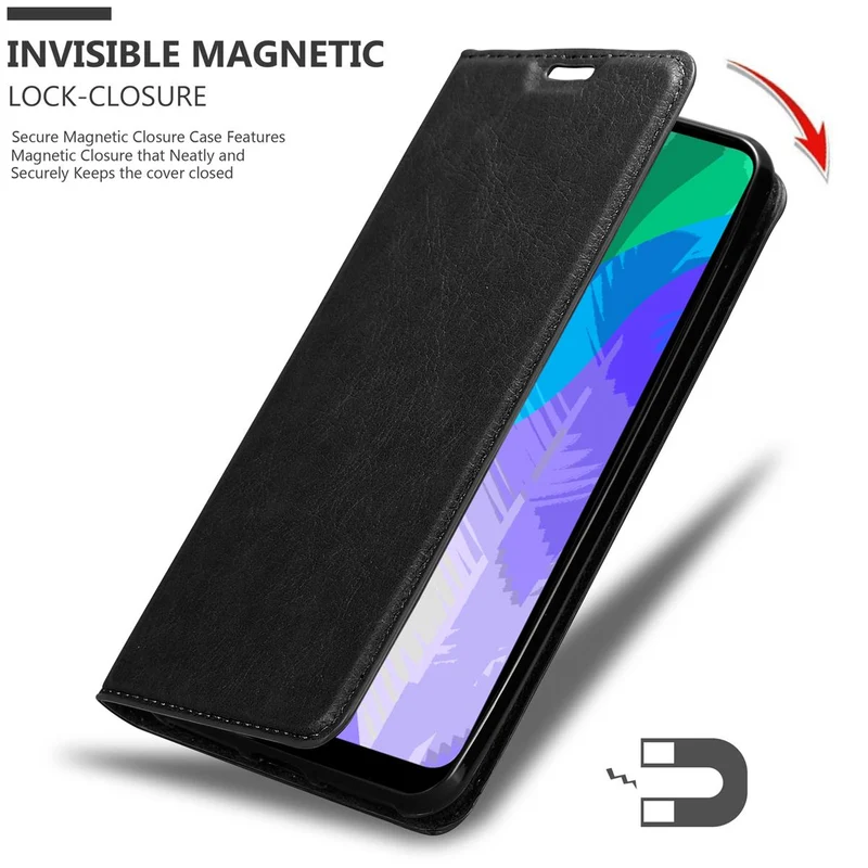 Cadorabo Hülle kompatibel mit Huawei Y6P Schutzhülle mit Magnetverschluss, Standfunktion und Kartenfach