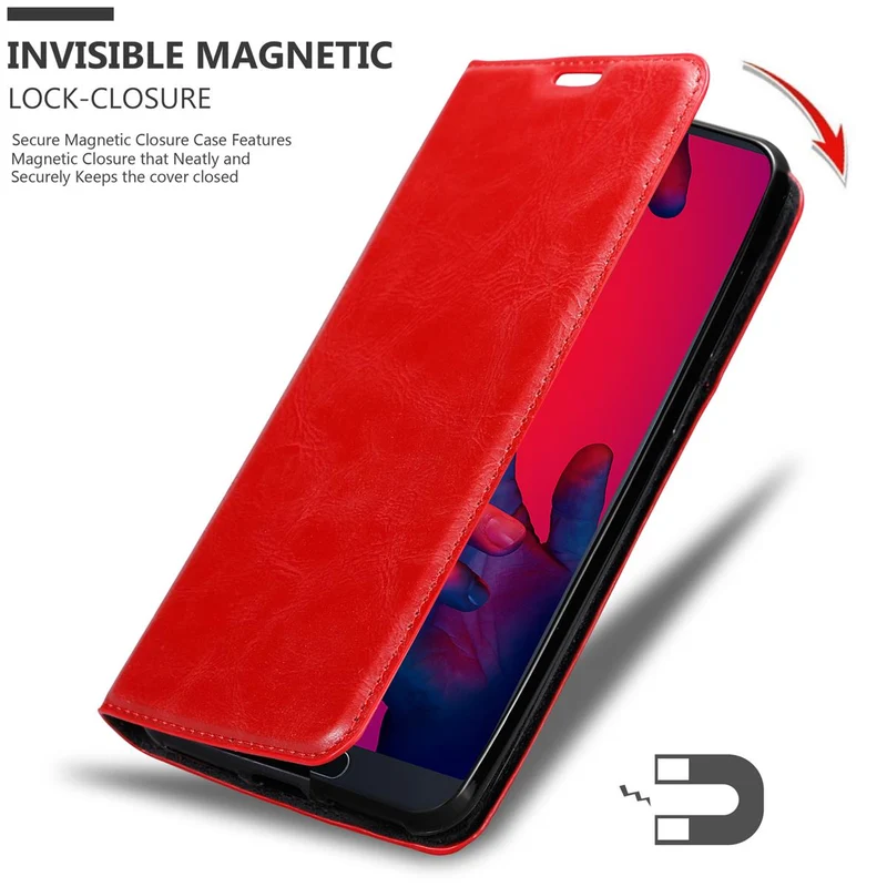 Cadorabo Hülle kompatibel mit Huawei P20 PRO / P20 PLUS Schutzhülle mit Magnetverschluss, Standfunktion und Kartenfach