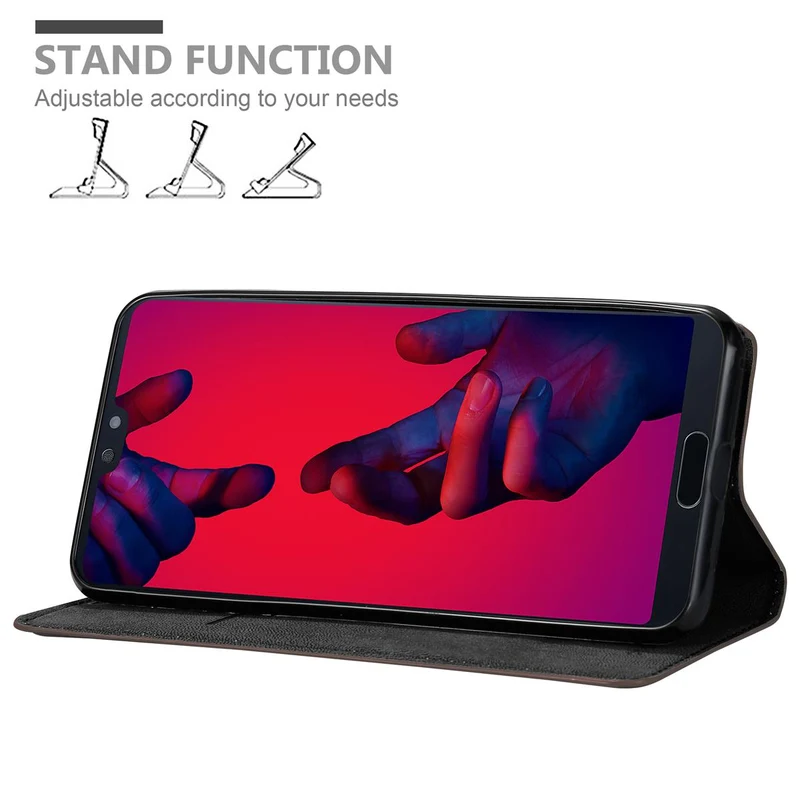 Cadorabo Hülle kompatibel mit Huawei P20 PRO / P20 PLUS Schutzhülle mit Magnetverschluss, Standfunktion und Kartenfach