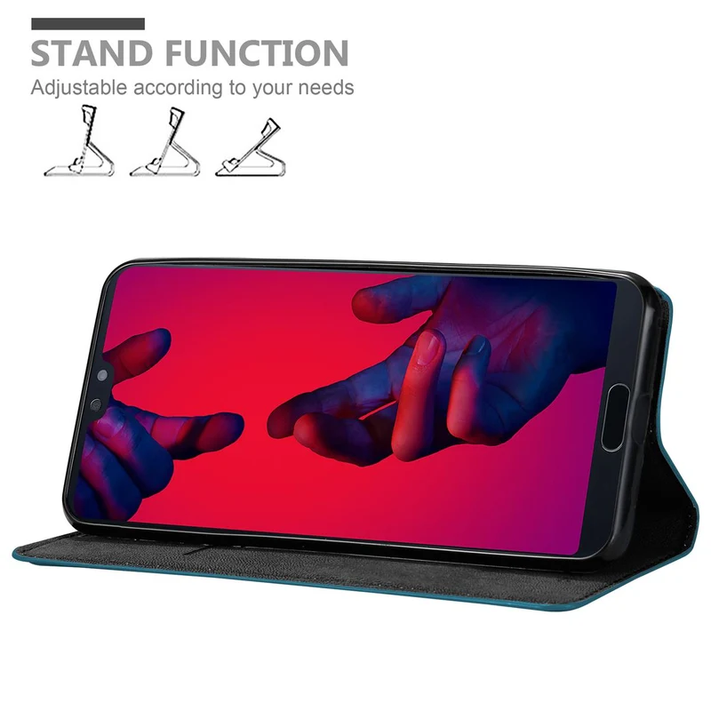 Cadorabo Hülle kompatibel mit Huawei P20 PRO / P20 PLUS Schutzhülle mit Magnetverschluss, Standfunktion und Kartenfach